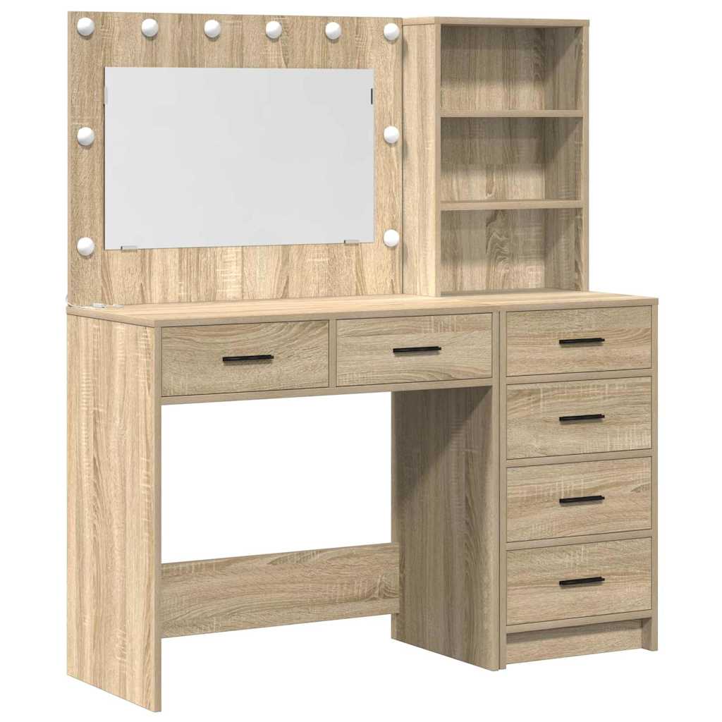 Schminktisch mit Regal Braun 78,5 x 41 x 135 cm Holzwerkstoff