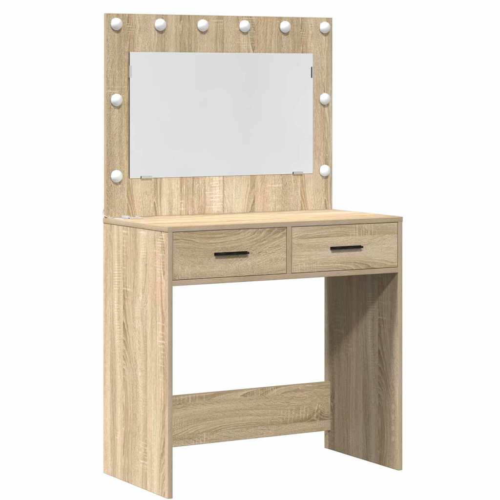 Schminktisch mit Regal Braun 78,5 x 41 x 135 cm Holzwerkstoff