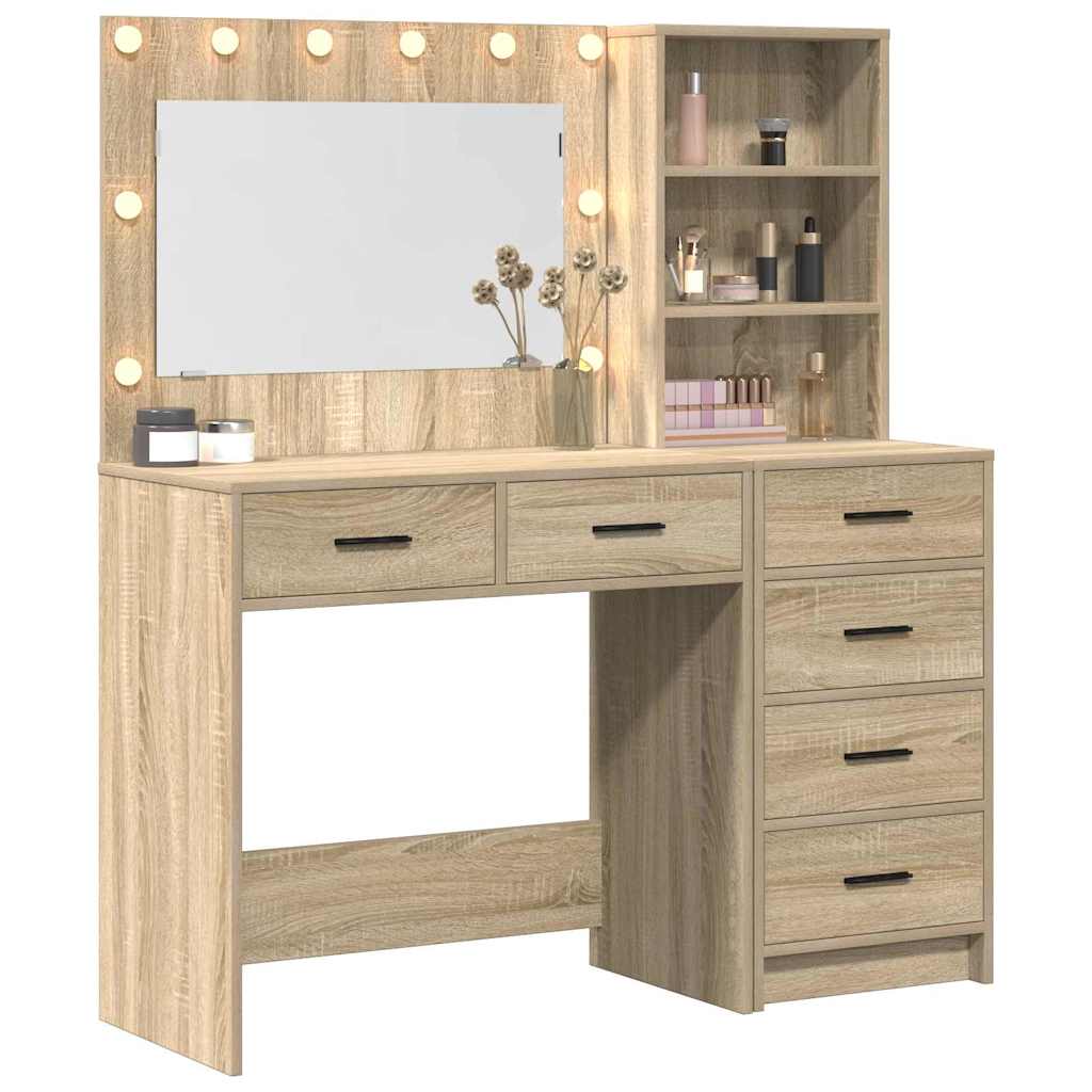 Schminktisch mit Regal Braun 78,5 x 41 x 135 cm Holzwerkstoff