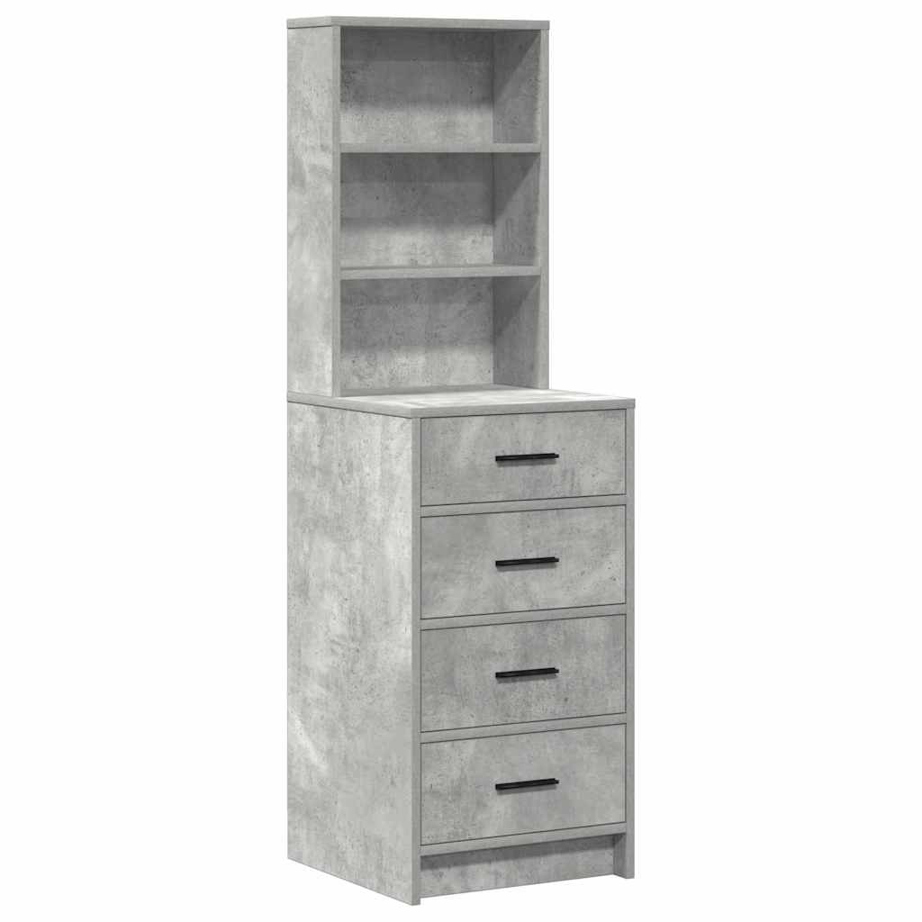 Schminktisch mit Regal Grau 78,5 x 41 x 135 cm Holzwerkstoff