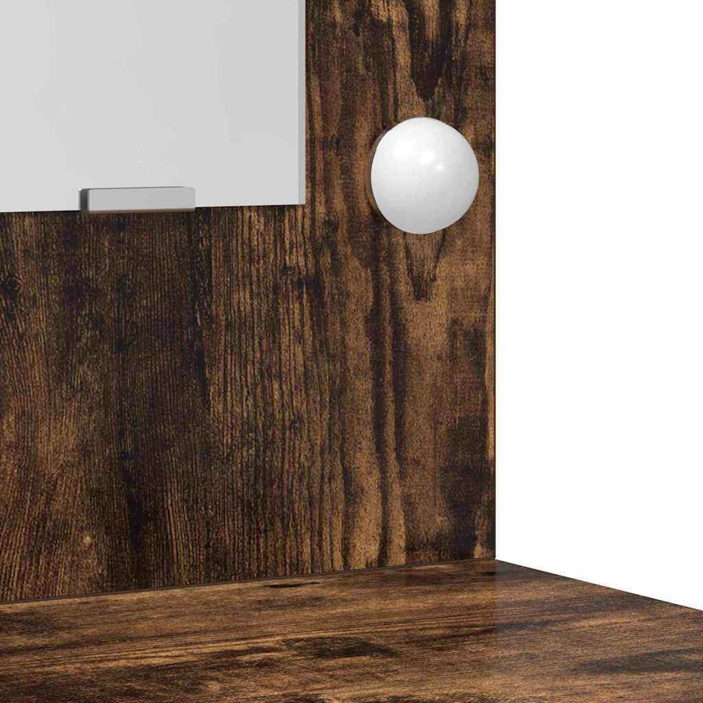 Schminktisch mit Regal Braun 78,5 x 41 x 135 cm Holzwerkstoff