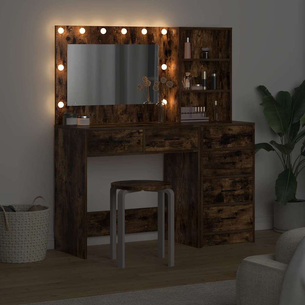 Schminktisch mit Regal Braun 78,5 x 41 x 135 cm Holzwerkstoff