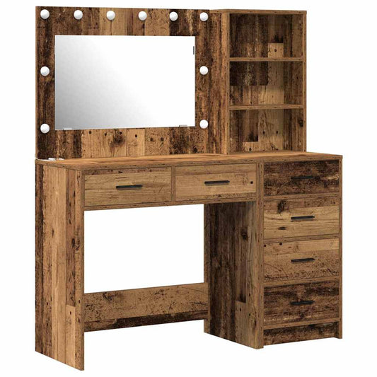 Schminktisch mit Regal Braun 78,5 x 41 x 135 cm Holzwerkstoff