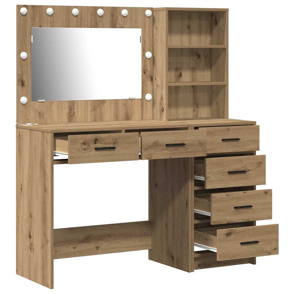 Schminktisch mit Regal Braun 78,5 x 41 x 135 cm Holzwerkstoff