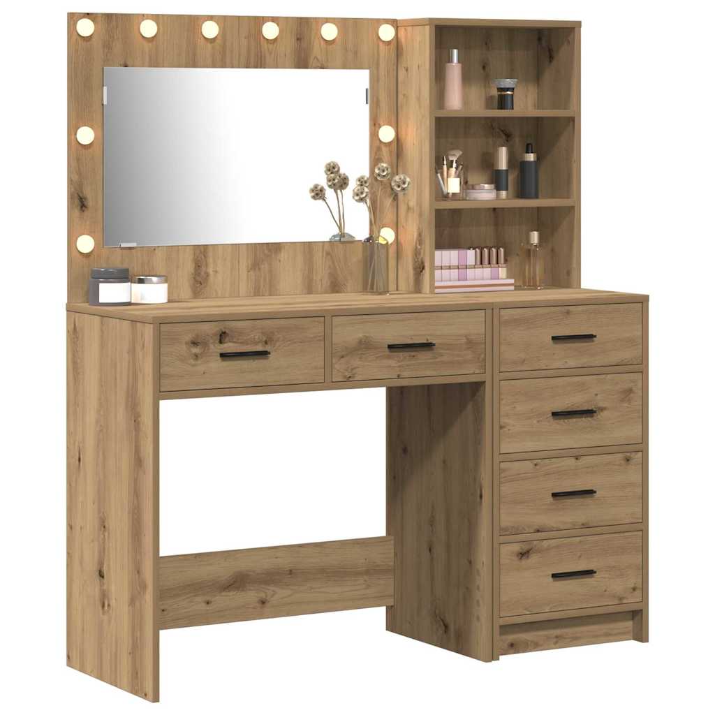 Schminktisch mit Regal Braun 78,5 x 41 x 135 cm Holzwerkstoff