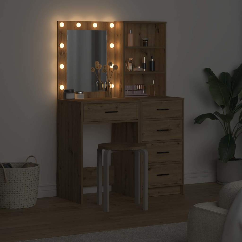 Schminktisch 2 pcs Braun 50 x 41 x 135 cm Holzwerkstoff
