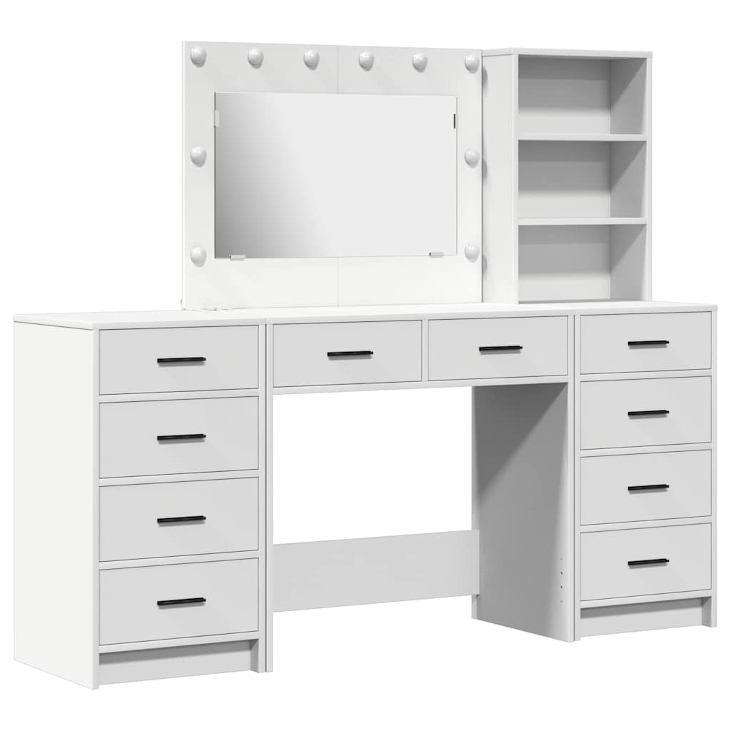 Schminktisch 3 pcs Weiß 40 x 41 x 135 cm Holzwerkstoff