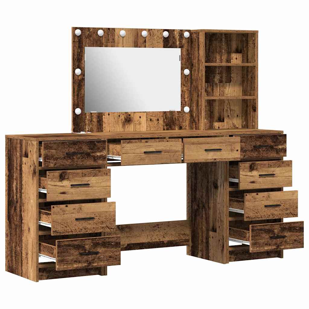 Schminktisch 3 pcs Braun 40 x 41 x 135 cm Holzwerkstoff