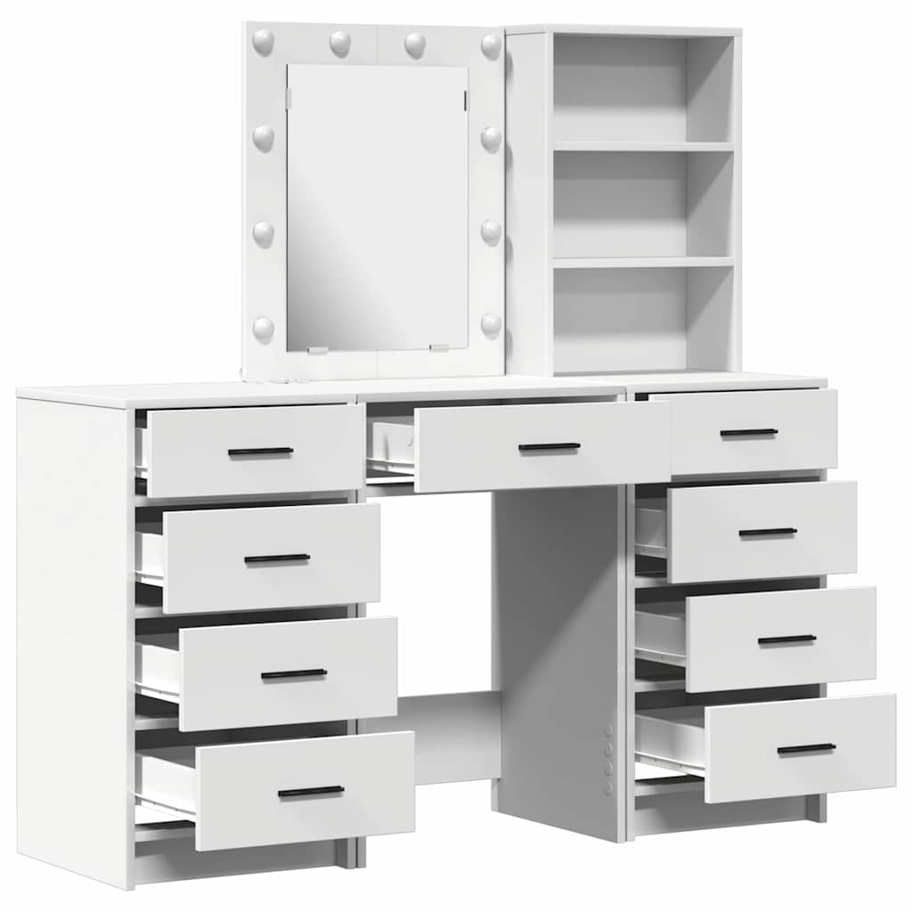 Schminktisch 3 pcs Weiß 40 x 41 x 135 cm Holzwerkstoff