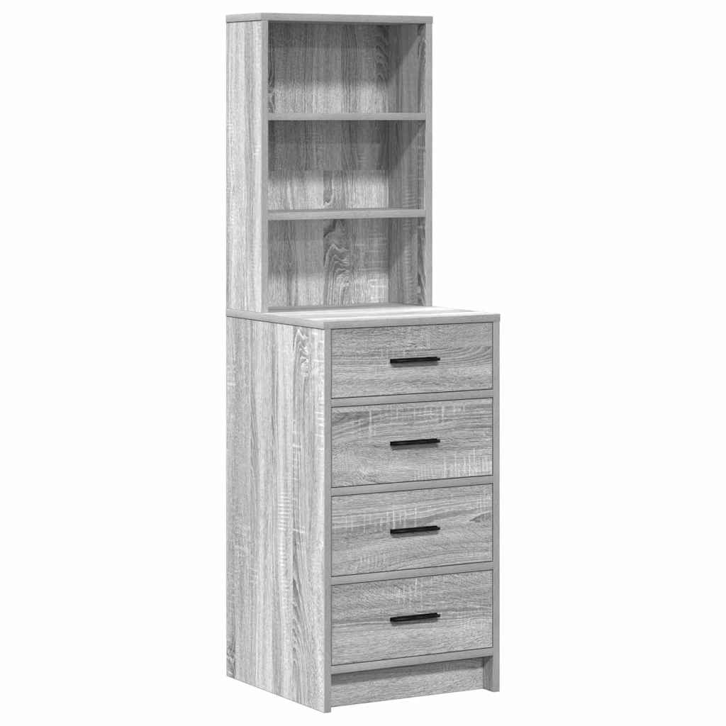 Schminktisch 3 pcs Grau 40 x 41 x 135 cm Holzwerkstoff