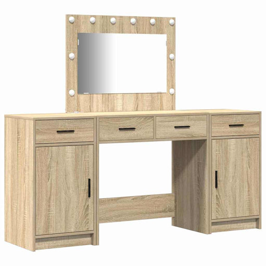 Schminktisch mit Tür 3 pcs Braun 40 x 41 x 75 cm Holzwerkstoff