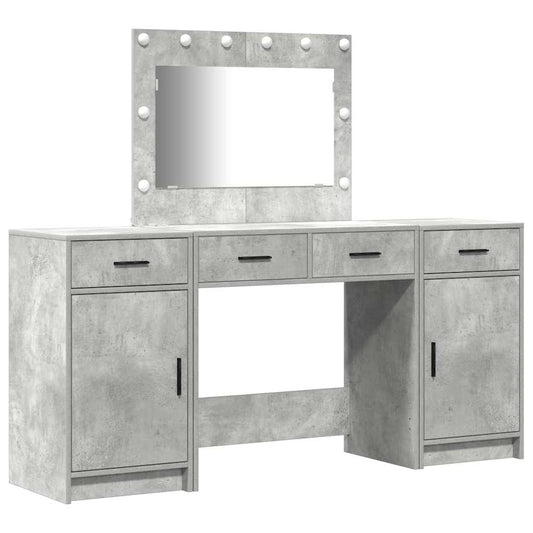 Schminktisch mit Tür 3 pcs Grau 40 x 41 x 75 cm Holzwerkstoff