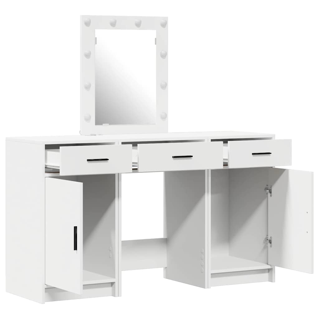 Schminktisch mit Schubladen Weiß 50 x 41 x 135 cm Holzwerkstoff