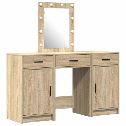 Schminktisch mit Speicher Braun 50 x 41 x 135 cm Holzwerkstoff