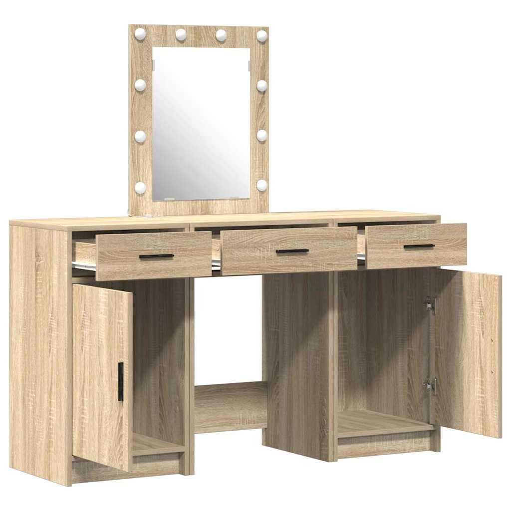 Schminktisch mit Speicher Braun 50 x 41 x 135 cm Holzwerkstoff