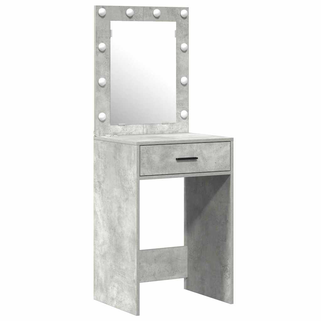 Schminktisch mit Schubladen Grau 50 x 41 x 135 cm Holzwerkstoff
