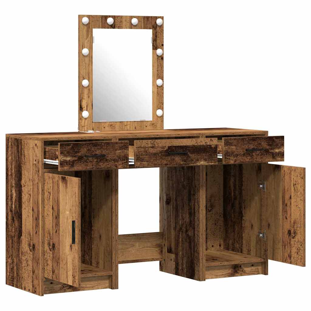 Schminktisch mit Speicher Braun 50 x 41 x 135 cm Holzwerkstoff