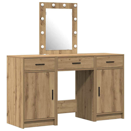 Schminktisch mit Speicher Braun 50 x 41 x 135 cm Holzwerkstoff