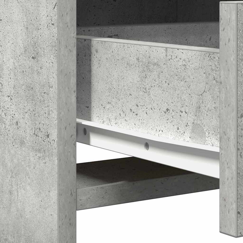 Schminktisch Set mit Regal 3 pcs Beton Grau 78,5 x 41 x 135 cm
