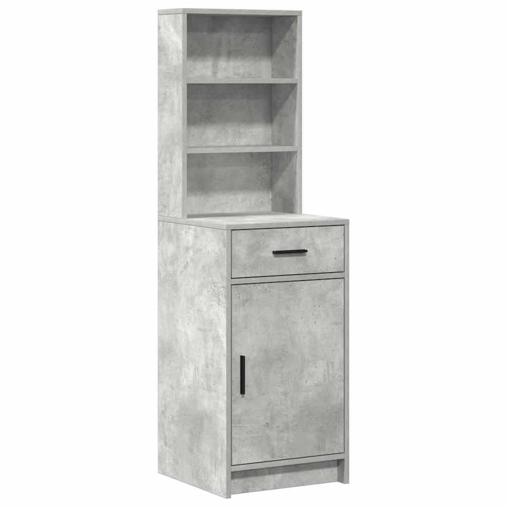 Schminktisch Set mit Regal 3 pcs Beton Grau 78,5 x 41 x 135 cm