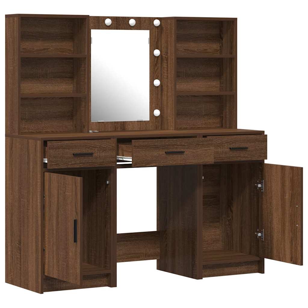 Schminktisch Set 3 pcs Altholz 50 x 41 x 135 cm Holzwerkstoff
