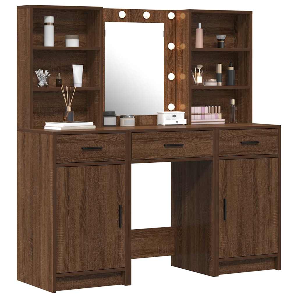 Schminktisch Set 3 pcs Altholz 50 x 41 x 135 cm Holzwerkstoff