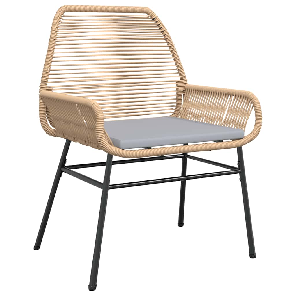 9-tlg. Garten-Essgruppe mit Kissen Braun Poly Rattan Glas
