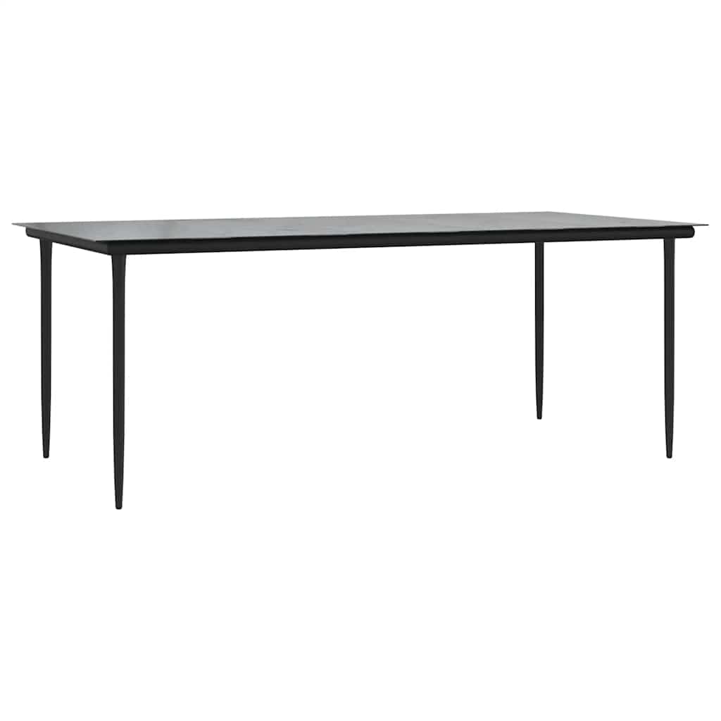 9-tlg. Garten-Essgruppe mit Kissen Braun Poly Rattan Glas