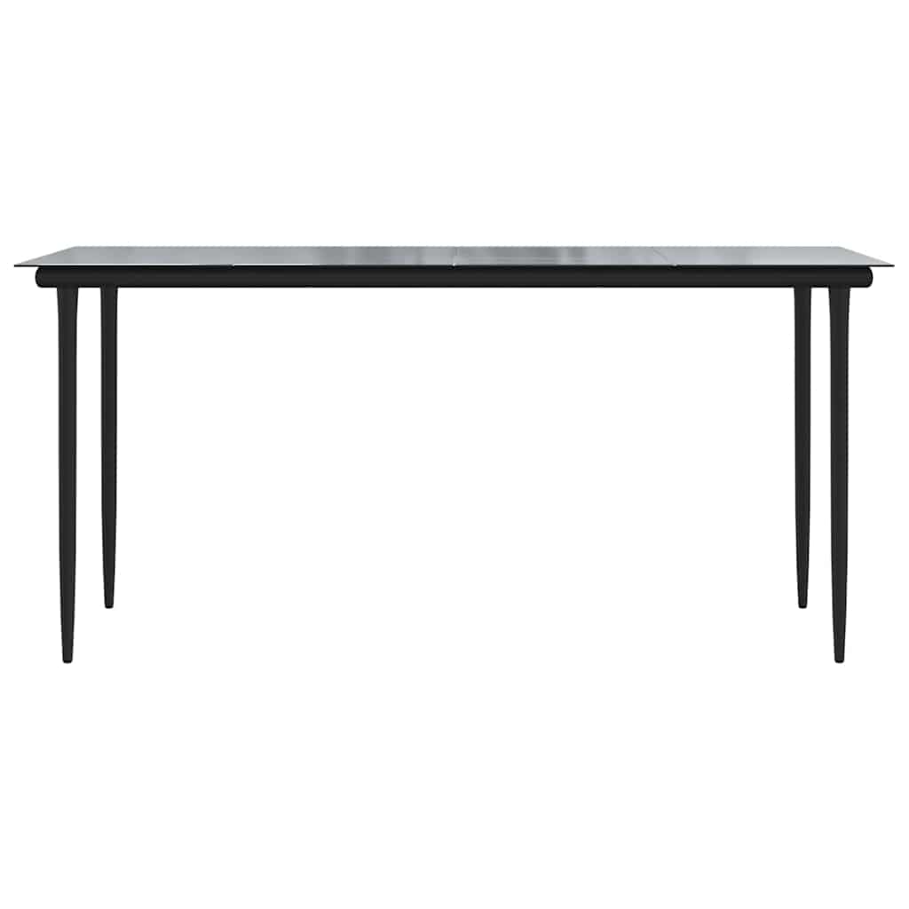 5-tlg. Garten-Essgruppe mit Kissen Grau Poly Rattan Glas