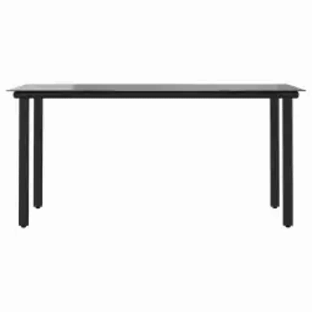 5-tlg. Garten-Essgruppe mit Kissen Braun Poly Rattan Glas