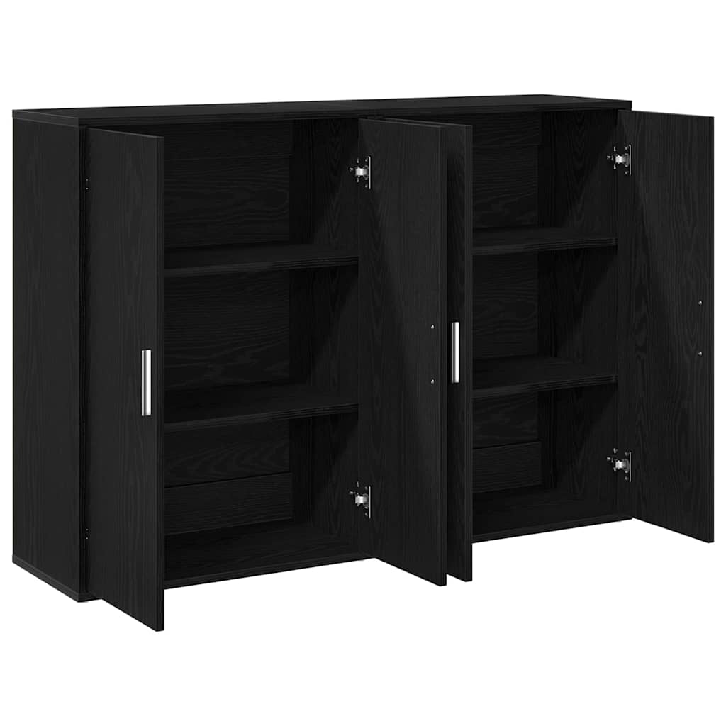 Sideboard Schwarz Eichen-Optik 60 x 31 x 84 cm Holzwerkstoff