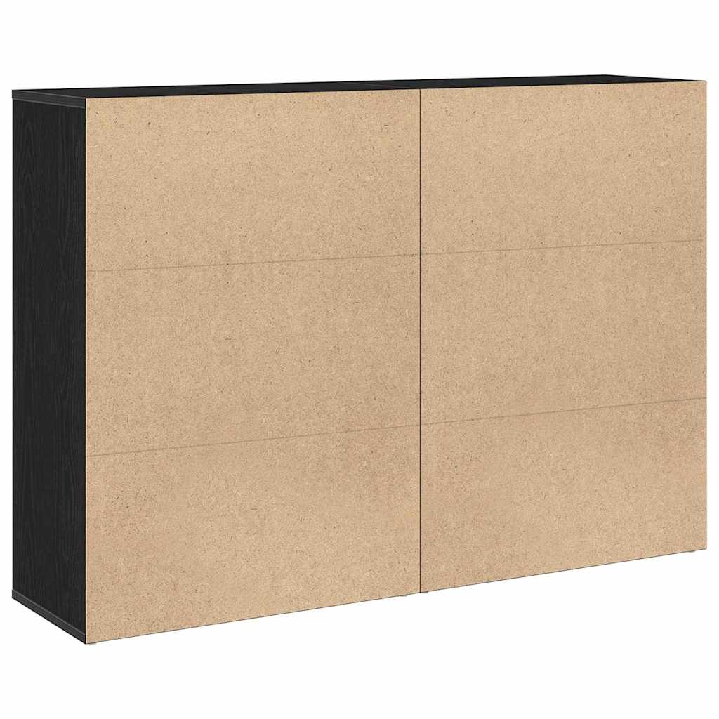 Sideboard Schwarz Eichen-Optik 60 x 31 x 84 cm Holzwerkstoff