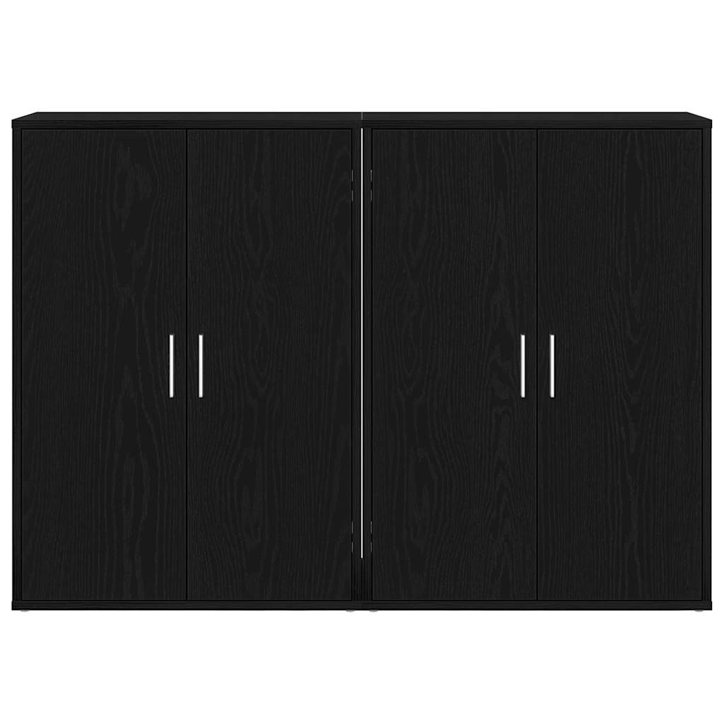 Sideboard Schwarz Eichen-Optik 60 x 31 x 84 cm Holzwerkstoff