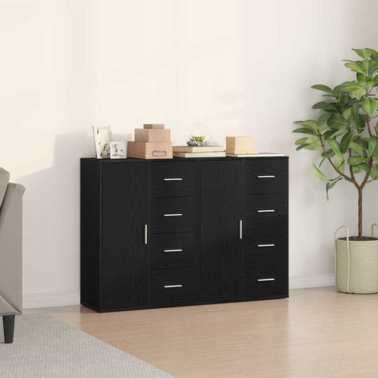 Sideboards 2 pcs Schwarz Eichen-Optik 60 x 31 x 84 cm