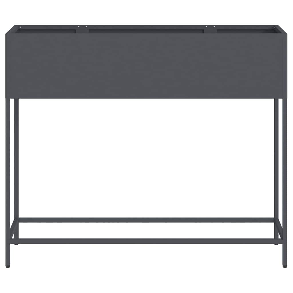 Hochbeet Gartenpflanzer Anthrazit 100 x 26 x 82 cm Stahl