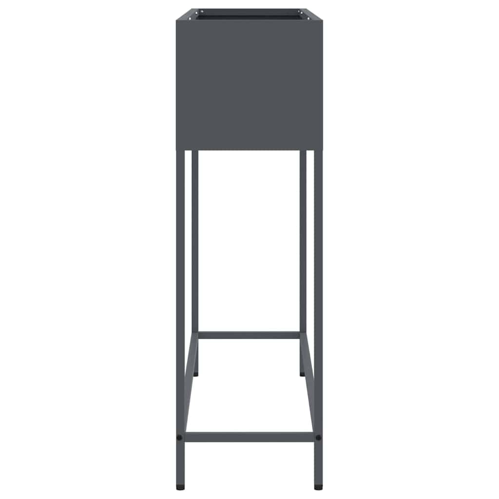 Hochbeet Gartenpflanzer Anthrazit 100 x 26 x 82 cm Stahl
