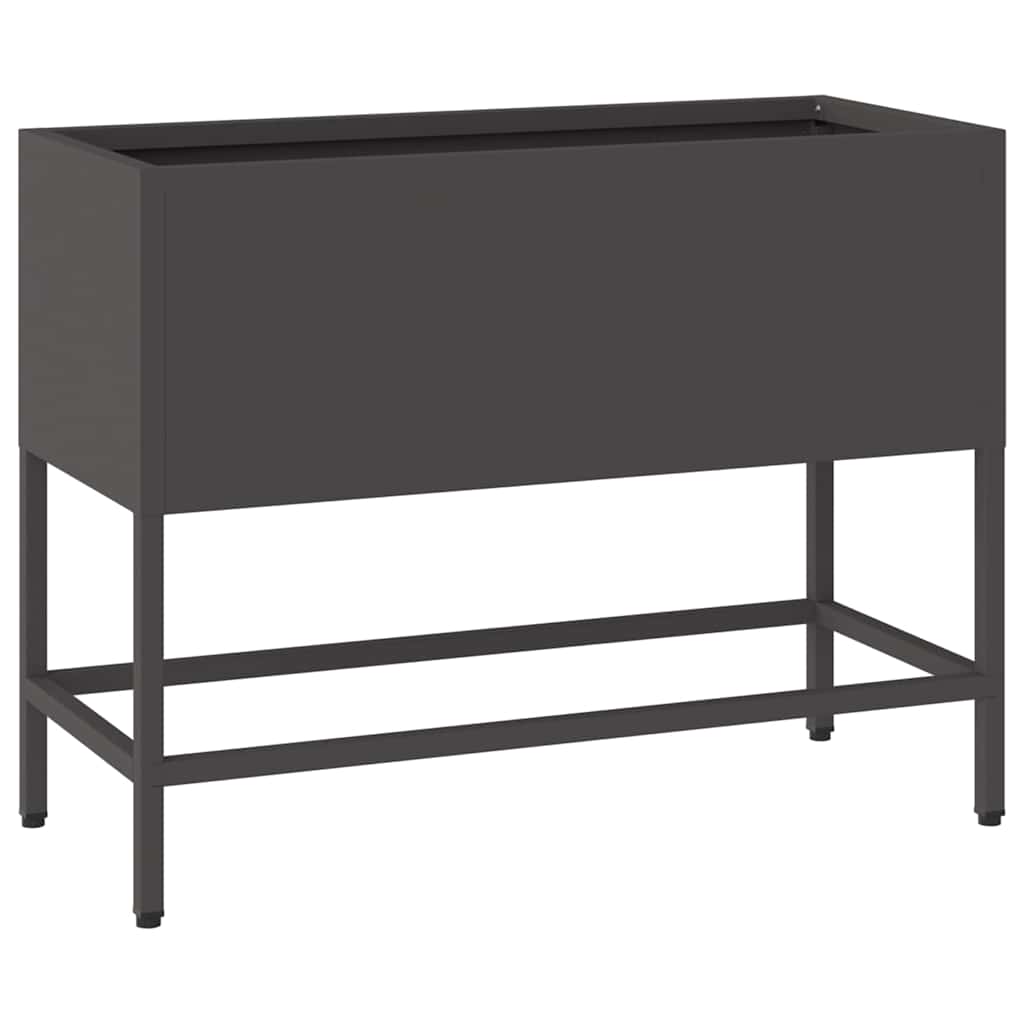Hochbeet Gartenpflanzer Schwarz 60 x 26 x 45 cm Stahl