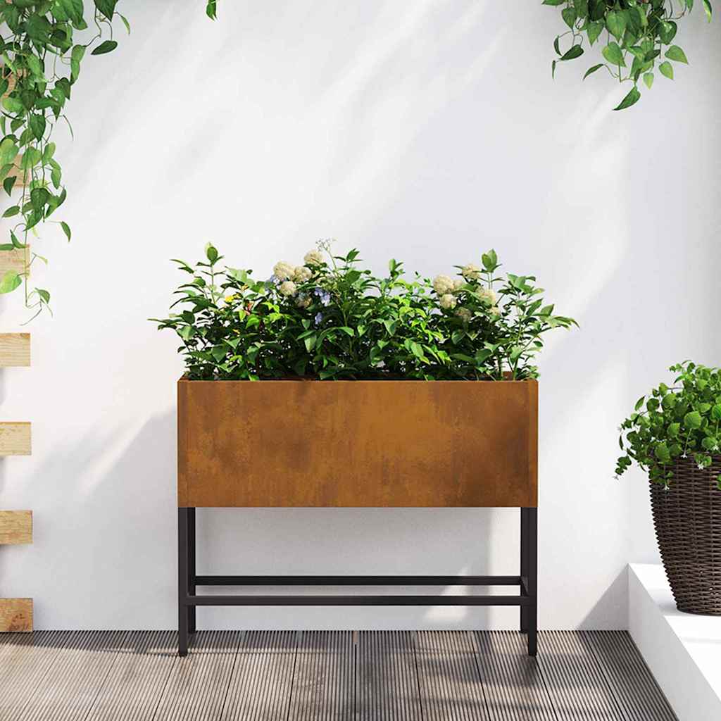Hochbeet Gartenpflanzer Rostig 60 x 26 x 45 cm