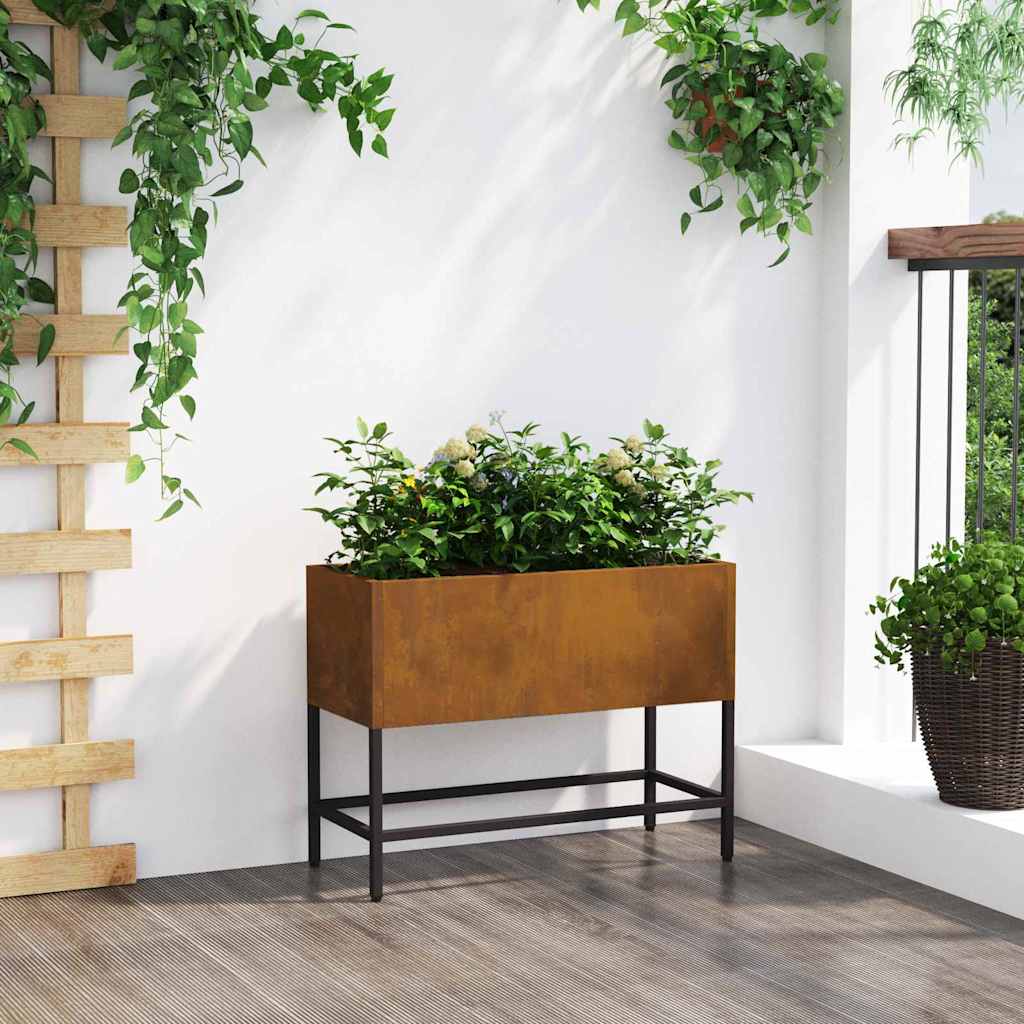 Hochbeet Gartenpflanzer Rostig 60 x 26 x 45 cm