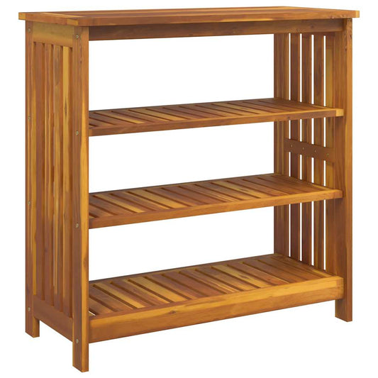 Garten-Schrank mit Regal Braun 75 x 35 x 70cm Massivholz Akazie