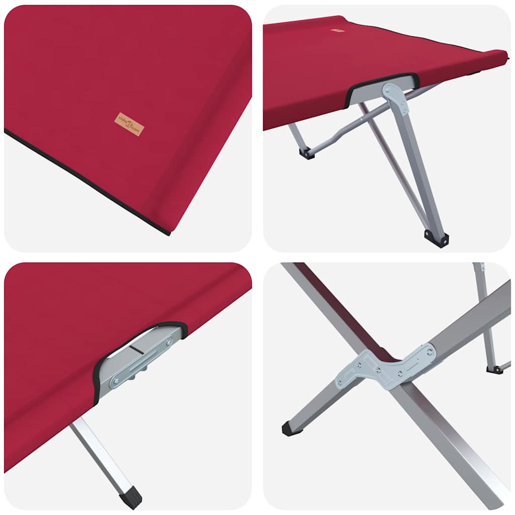 Klapp Schlafbett fürs Camping Falten 2 pcs Rot 62 x 194 x 42 cm