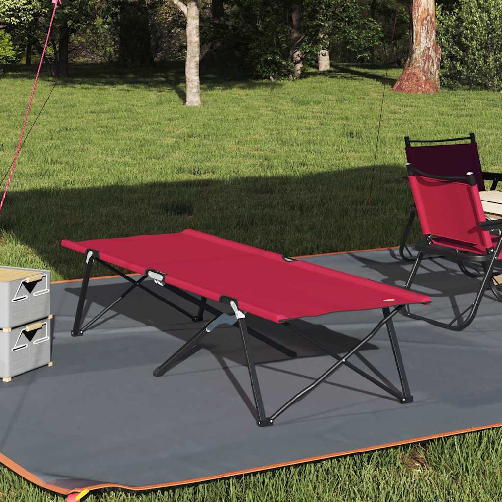 Klapp Schlafbett fürs Camping Rot 206 x 76 x 74 cm Oxford Stoff