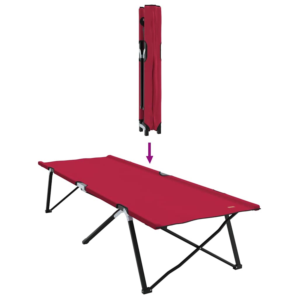 Klapp Schlafbett fürs Camping Rot 206 x 76 x 74 cm Oxford Stoff