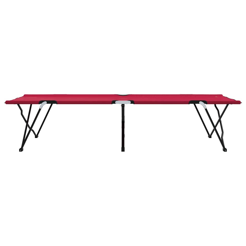 Klapp Schlafbett fürs Camping Rot 206 x 76 x 74 cm Oxford Stoff