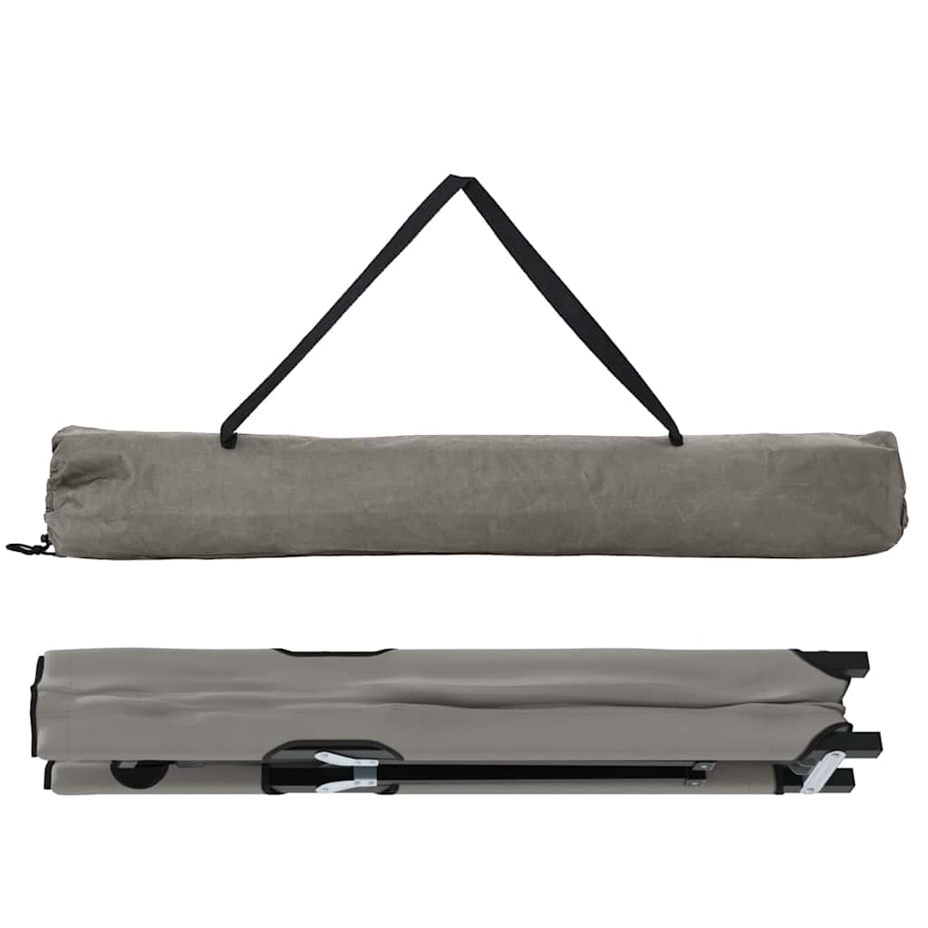 Klapp Schlafbett fürs Camping Falten Grau 206 x 76 x 74 cm