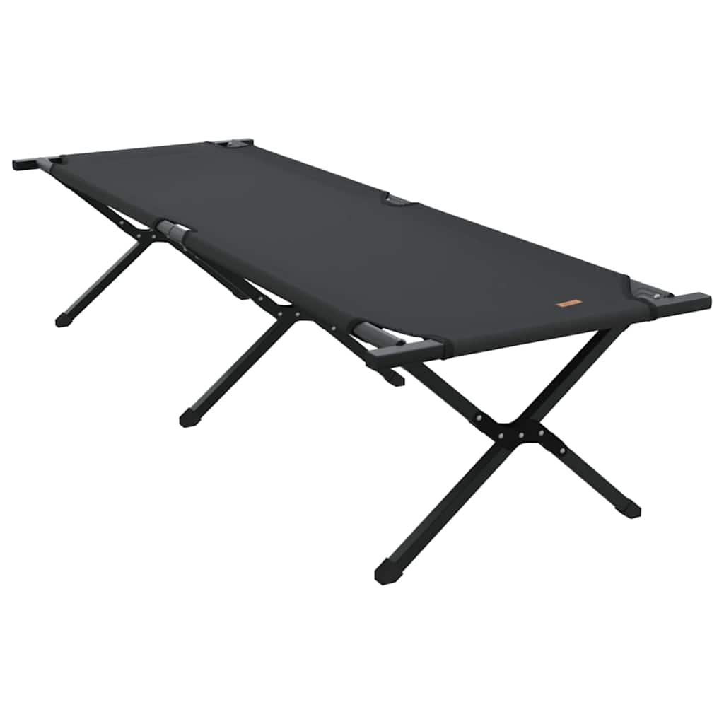 Klapp Schlafbett fürs Camping Schwarz Oxford Stoff