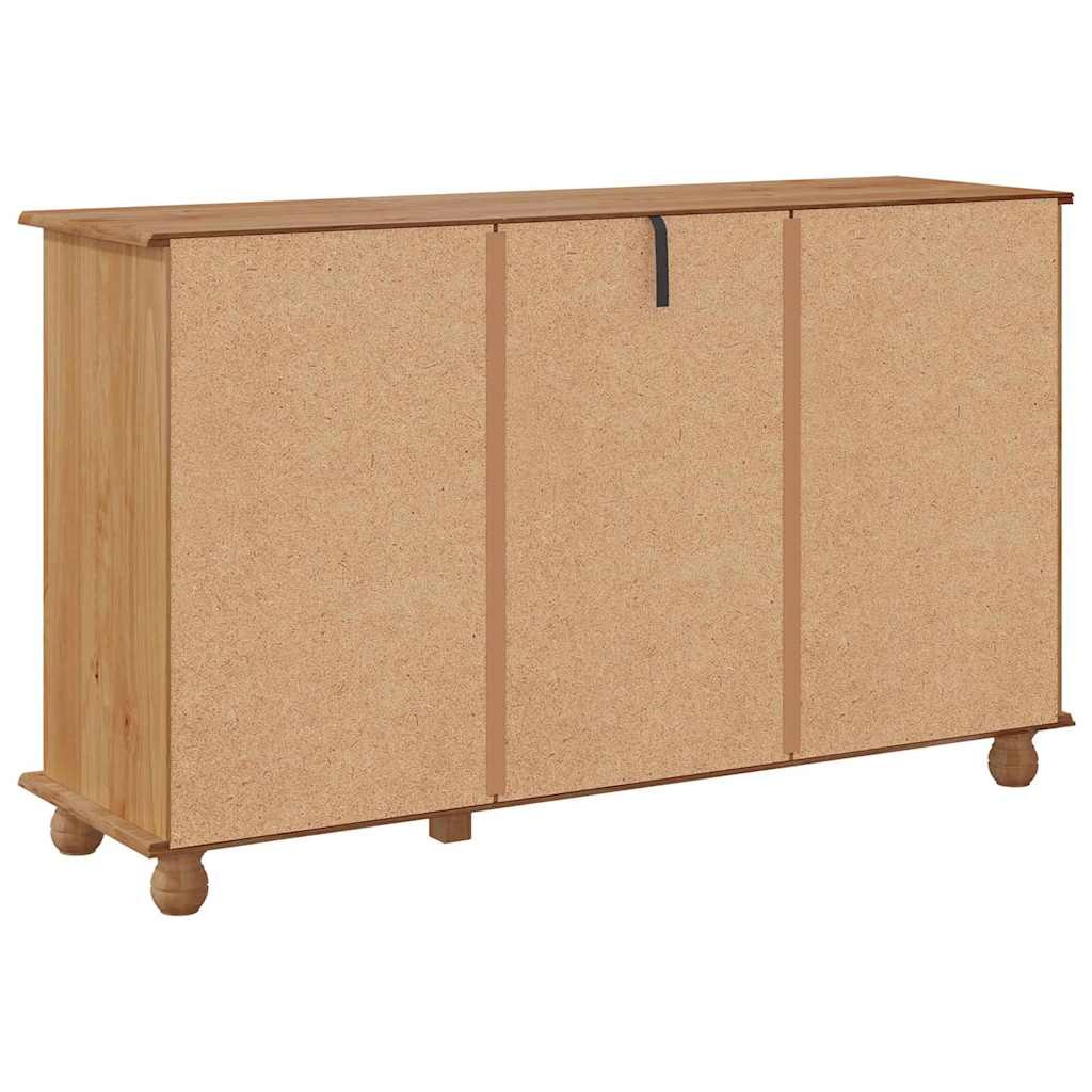 Sideboard ASKIM Braun 133,5 x 40 x 79 cm Massivholz Kiefer