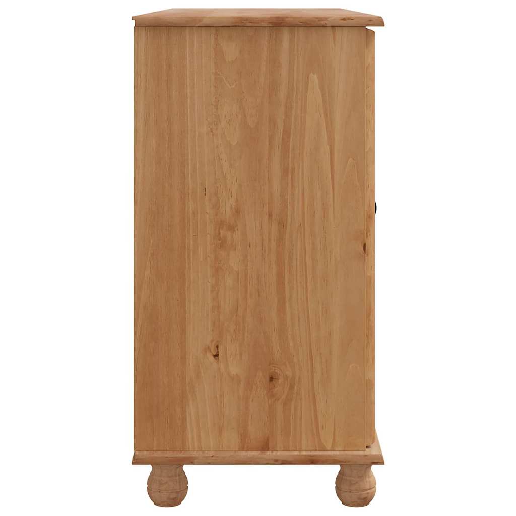 Sideboard ASKIM Braun 133,5 x 40 x 79 cm Massivholz Kiefer