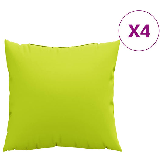 Sofakissen 4 Stk. Knallgrün 60x60 cm Stoff