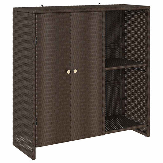 Badschrank mit Speicher mit Tür Braun 100 x 36 x 102 cm Rattan